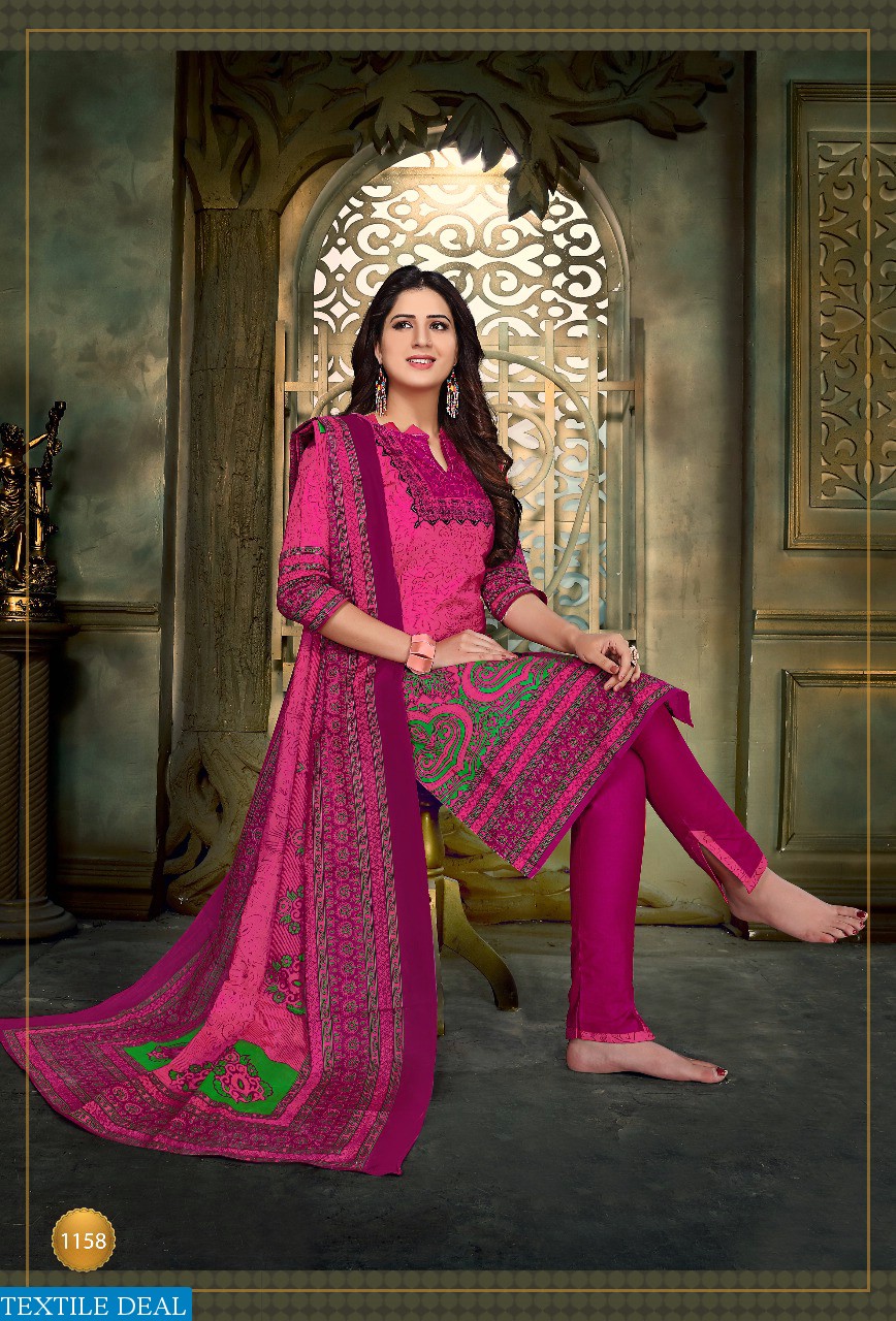 kundan karachi cotton printed dress material